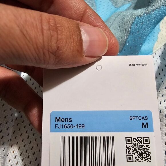 Nike Rose City Mesh Button-Up Shirt Dri-Fit Floral Men's Medium Blue FJ1650-499 - Picture 11 of 12